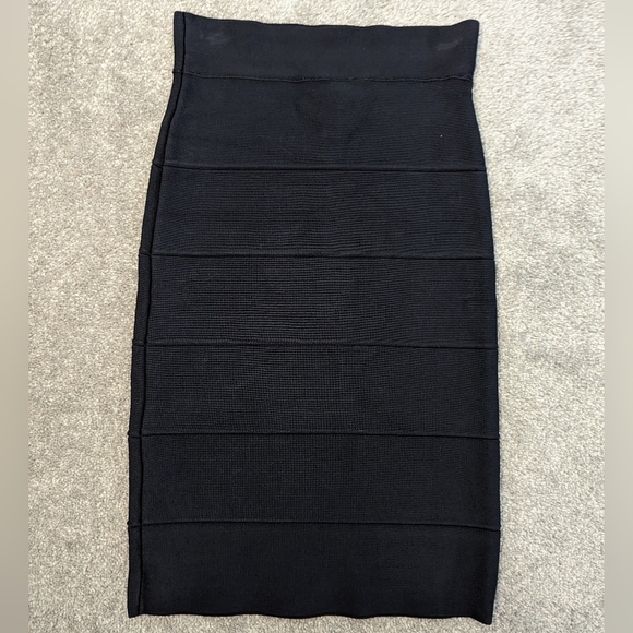 Bcbgmaxazria black bandage pencil skirt bodycon size XS - Picture 6 of 7